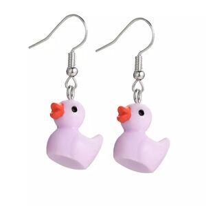 🆕Purple Duck Charm Dangle Earrings